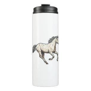 Bouteilles Isothermes Dessin de cheval Appaloosa courant gravé vintage_1
