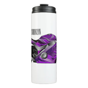 Bouteilles Isothermes Dessin de moto de sport violet