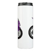 Bouteilles Isothermes Dessin de moto de sport violet (Dos)