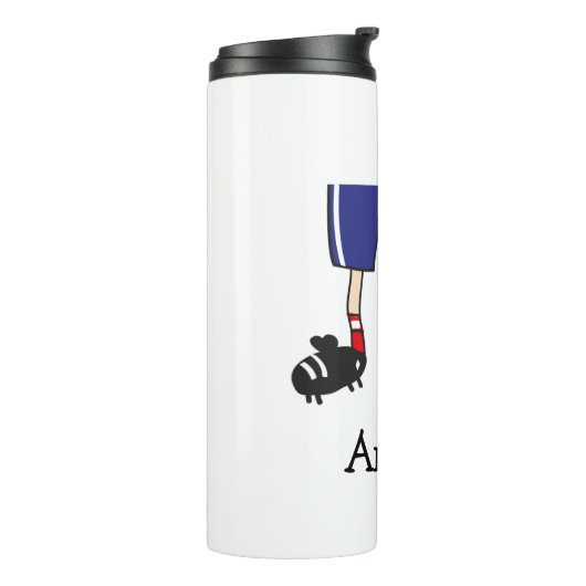 Bouteilles Isothermes Dessin du joueur de football de football Personnal (Tourné sur la gauche)