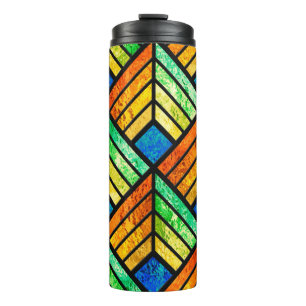 Bouteilles Isothermes Dessin d'un vitrail. Motif transparent