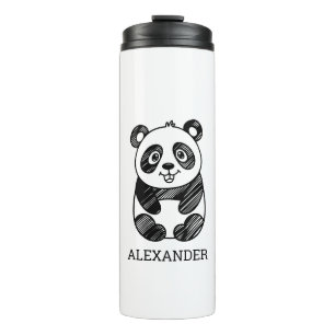 Bouteilles Isothermes Dessin minimaliste de panda blanc et noir