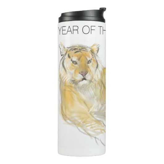 Bouteilles Isothermes Dessin original Tigre chinois Année Anniversaire T (Tourné sur la gauche)