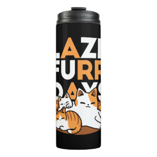 Bouteilles Isothermes Détendez-vous Art Chat - 'Laze Furr Days' pour les