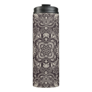 Bouteilles Isothermes Deux couleurs Vintage motif sans couture. Contour 