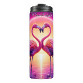 Bouteilles Isothermes Deux Flamants roses Heart Sunset Lake (Devant)