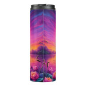 Bouteilles Isothermes Deux Flamants roses Heart Sunset Lake (Dos)