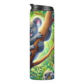 Bouteilles Isothermes Deux Koalas dans la forêt de papillons (Tourné sur la droite)