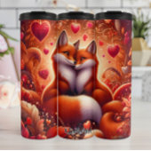 Bouteilles Isothermes Deux renards dans une forêt de coeurs