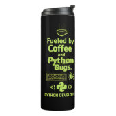 Bouteilles Isothermes Développeur Python drôle – Alimenté par les bugs d (Tourné sur la gauche)