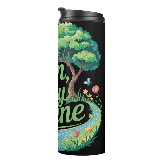 Bouteilles Isothermes Devenez écolo Reste serene Tee (Tourné sur la droite)