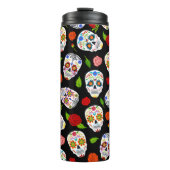 Bouteilles Isothermes Dia Los Muertos : motif crâne à sucre. (Devant)