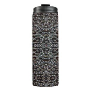 Bouteilles Isothermes Diamant brillant motif élégant bijou argent noir