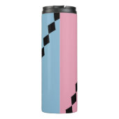 Bouteilles Isothermes Diamant Rose et Bleu en Diagonale (Dos)