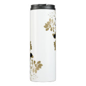 Bouteilles Isothermes Diamants élégants Noir Or Rose Monogramme (Dos)