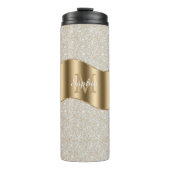 Bouteilles Isothermes Diamants, Grand Monogramme Or Nom du script blanc (Devant)