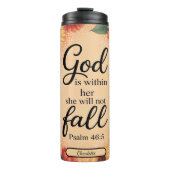 Bouteilles Isothermes Dieu Est Dans Son Verset Floral (Devant)