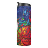 Bouteilles Isothermes DIEU RÉFUGE FORCE Monogramme Abstrait Personnalisé (Tourné sur la droite)