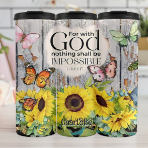 Bouteilles Isothermes Dieu Rien D'Impossible : Papillons Tournesols