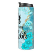 Bouteilles Isothermes Dieu Toutes Les Choses Sont Possibles (Tourné sur la droite)