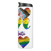 Bouteilles Isothermes Diffuser l'amour pas haïr (Tourné sur la droite)