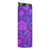 Bouteilles Isothermes Digital Bloom Future Pattern | Floral Futuriste (Tourné sur la droite)