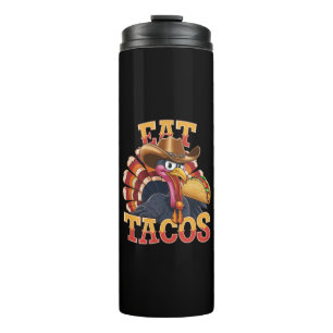Bouteilles Isothermes Dinde de Thanksgiving Manger des Tacos Drôle Mexi