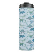 Bouteilles Isothermes Dinosaur Motif bleu (Devant)