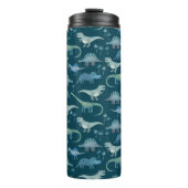 Bouteilles Isothermes Dinosaur Motif Turquoise Vert (Devant)