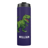 Bouteilles Isothermes Dinosaur Tyrannosaurus Rex nom bleu vert (Devant)