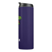 Bouteilles Isothermes Dinosaur Tyrannosaurus Rex nom bleu vert (Tourné sur la droite)