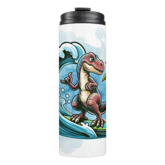 Bouteilles Isothermes Dinosaure tropical du surf (Devant)