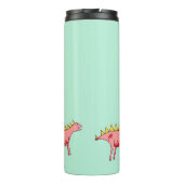 Bouteilles Isothermes Dinosaures de nom personnalisé sur bleu (Dos)