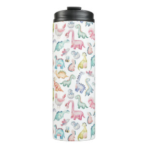 Bouteilles Isothermes Dinosaures mignons, motif d'aquarelle pour enfants