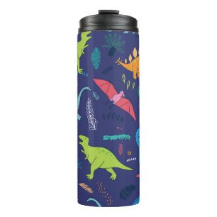 Bouteilles Isothermes Dinosaures Palms Tropical Vintage Motif