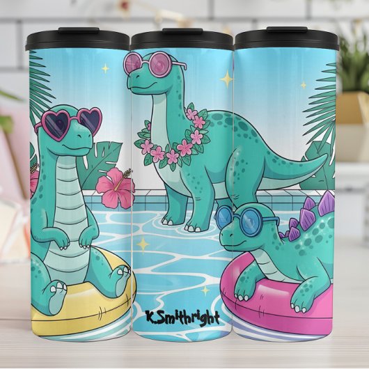 Bouteilles Isothermes Dinosaurs Pool Party Summer Fun