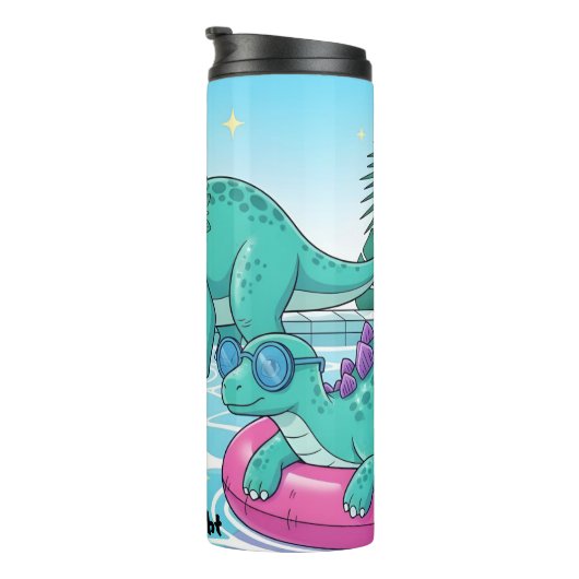 Bouteilles Isothermes Dinosaurs Pool Party Summer Fun (Tourné sur la droite)
