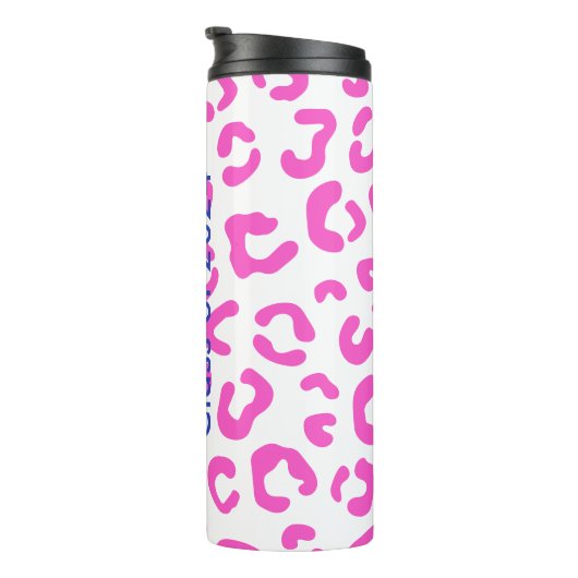 Bouteilles Isothermes Diplôme Pink Leopard Typographie (Tourné sur la droite)