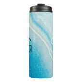 Bouteilles Isothermes do-it-yourself Monogramme avec blanc, bleu et blan (Devant)