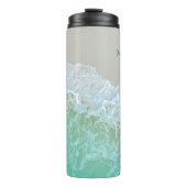 Bouteilles Isothermes do-it-yourself Monogramme Turquoise & Nom Bleu, Va (Devant)
