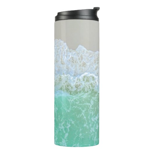 Bouteilles Isothermes do-it-yourself Monogramme Turquoise & Nom Bleu, Va (Tourné sur la gauche)