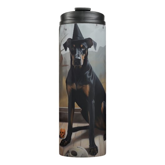 Bouteilles Isothermes Doberman Citrouille Halloween effroi (Devant)