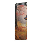 Bouteilles Isothermes Doberman en automne Feuilles automne Inspire (Tourné sur la gauche)