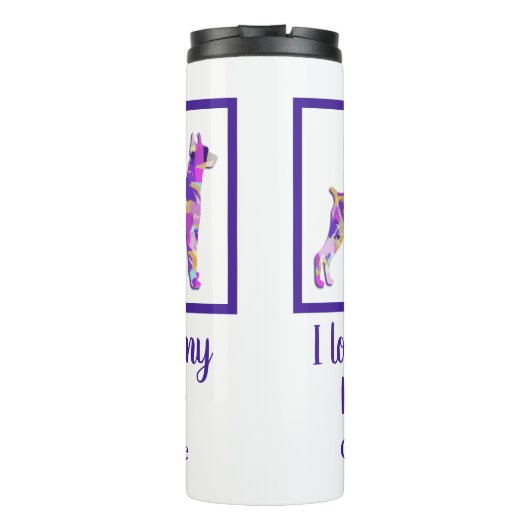 Bouteilles Isothermes Doberman Pinscher Chien Silhouette Purple PY&B (Dos)