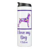 Bouteilles Isothermes Doberman Pinscher Chien Silhouette Purple PY&B (Tourné sur la droite)