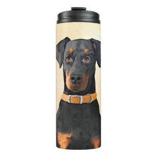 Bouteilles Isothermes Doberman Pinscher Peinture non découpée Art origin