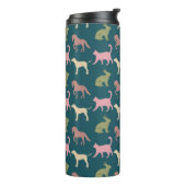 Bouteilles Isothermes Dog Cat Horse Animal Silhouettes Pattern (Tourné sur la gauche)