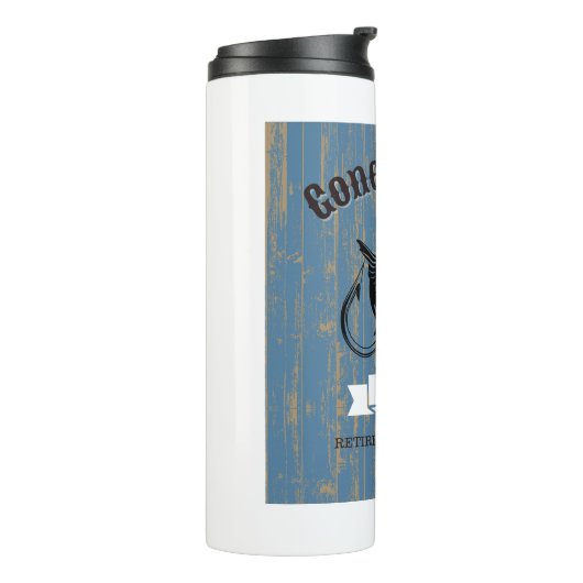 Bouteilles Isothermes Don de retraite Pêche Retraité Bois rustique (Tourné sur la gauche)