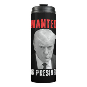 Bouteilles Isothermes Donald Trump 2024 Recherché pour le président