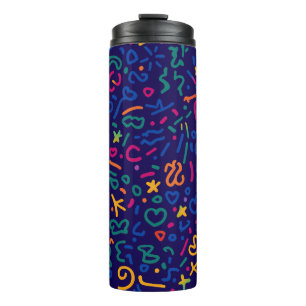 Bouteilles Isothermes Doodle amusant coloré formes vibrantes